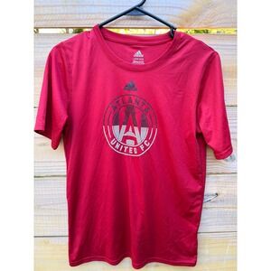 Adidas Atlanta United FC Youth Boys Red Graphic Soccer T-Shirt Size L 14/16